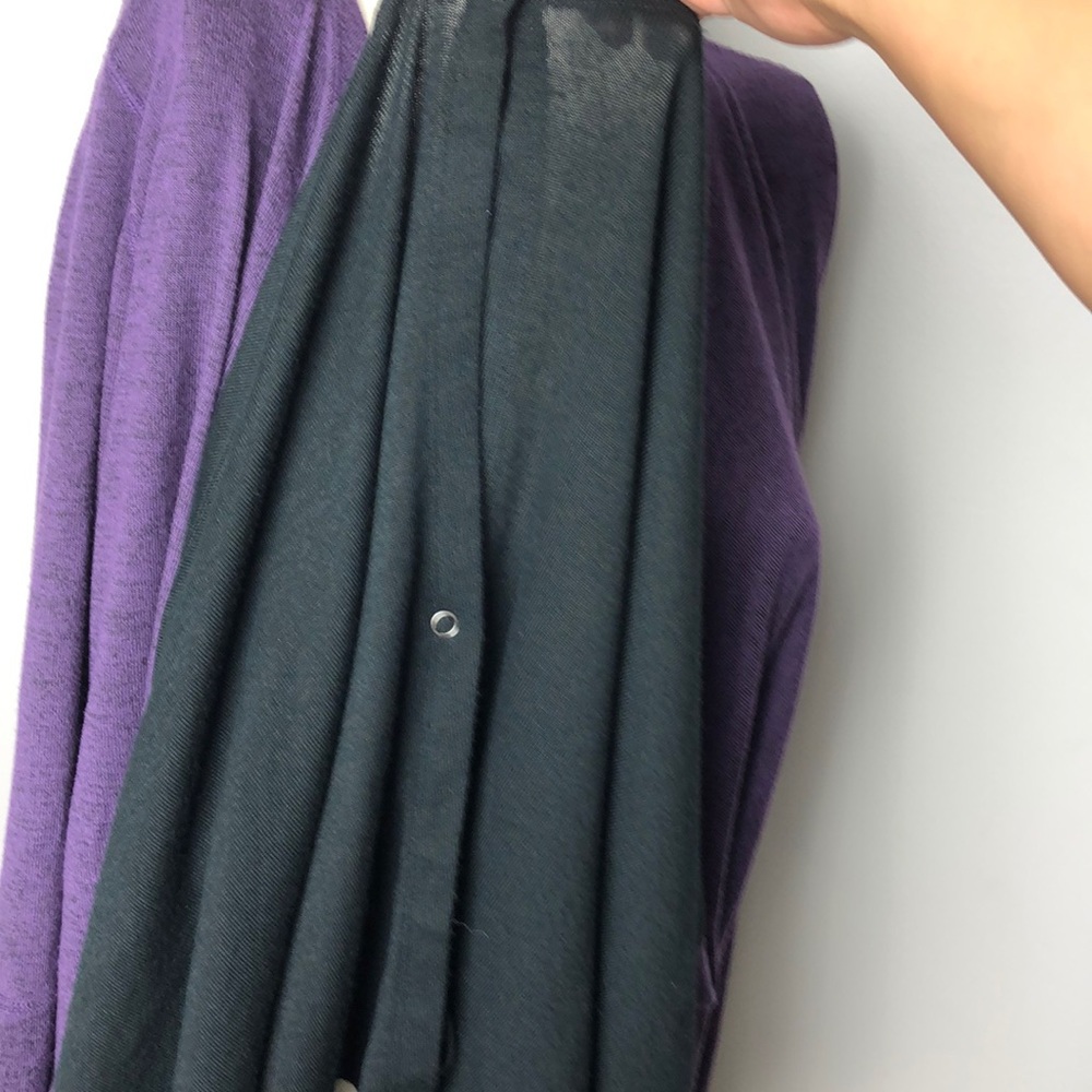 Karma Black/Purple Infinity Knit Wrap Cardigan Size M - Picture 7 of 15